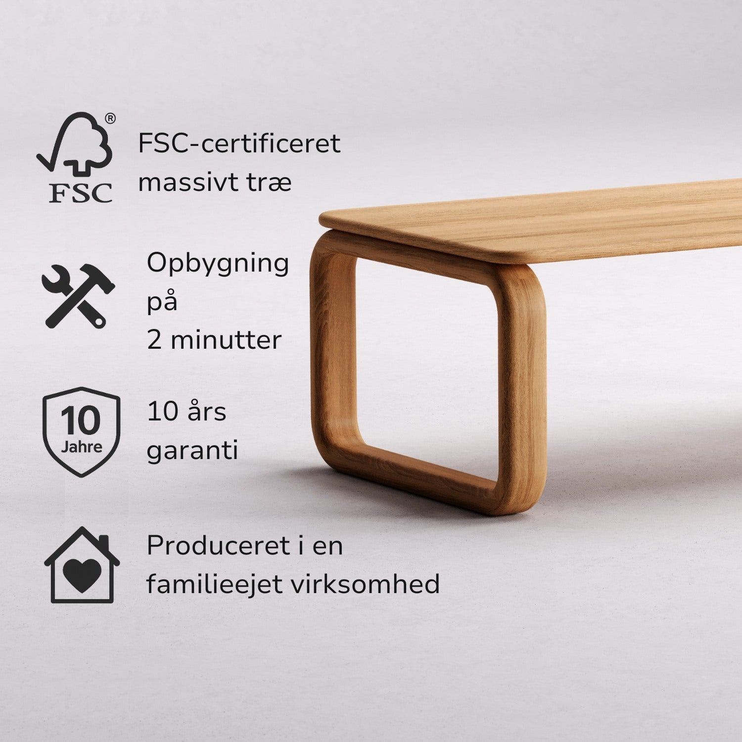 SOFABORD I MASSIVT EGETRÆ 'VESA'