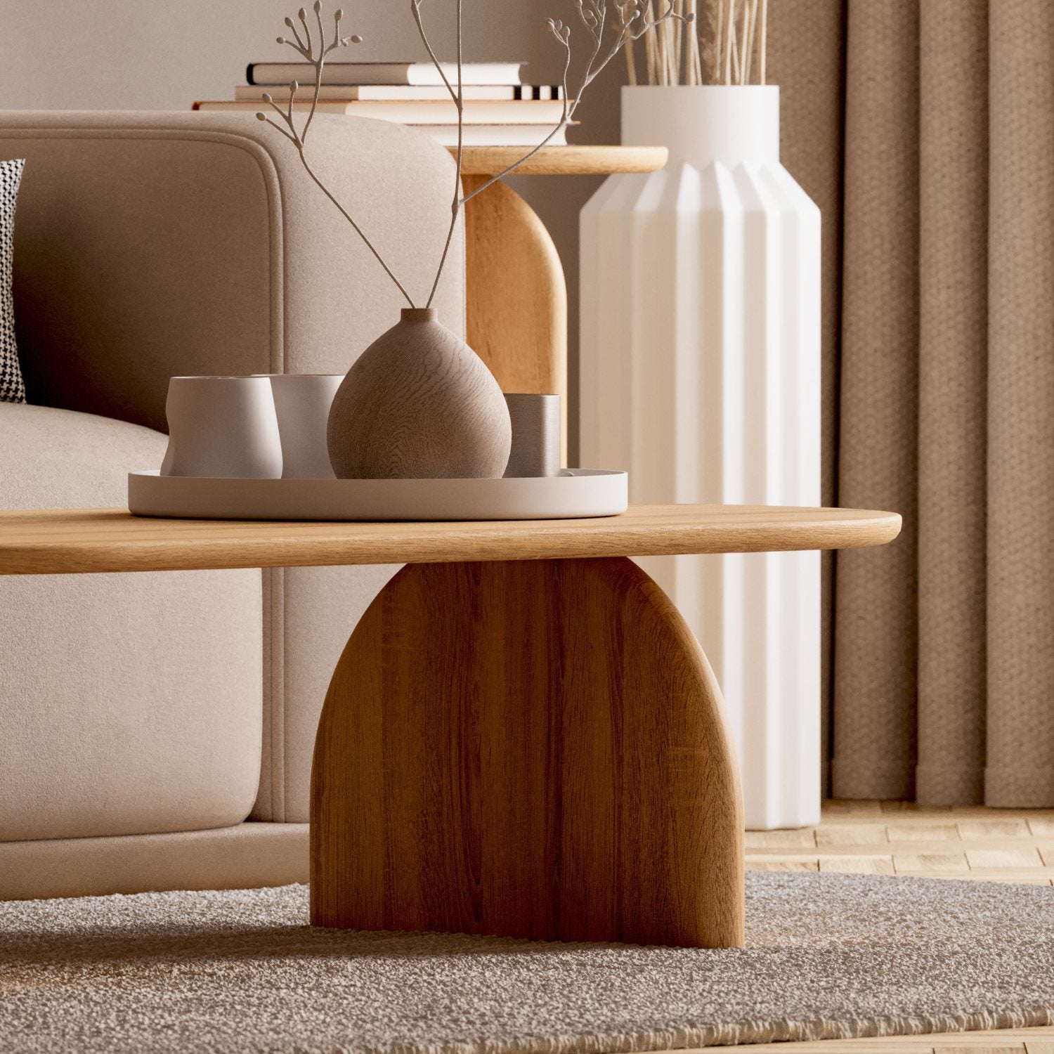 SOFABORD I MASSIVT EGETRÆ 'RUNA'