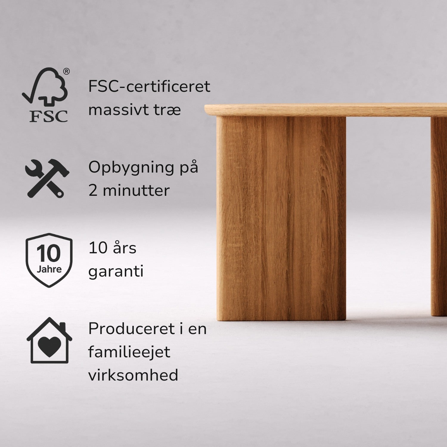 SOFABORD I MASSIVT EGETRÆ 'TOVA'