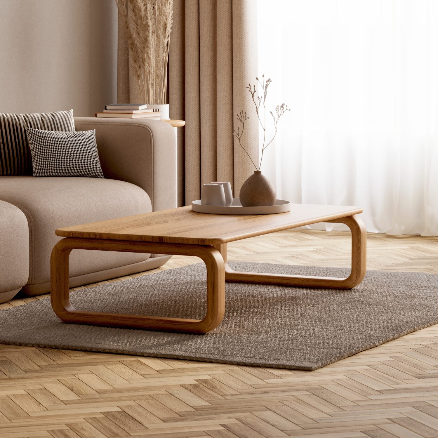 SOFABORD I MASSIVT EGETRÆ 'VESA'