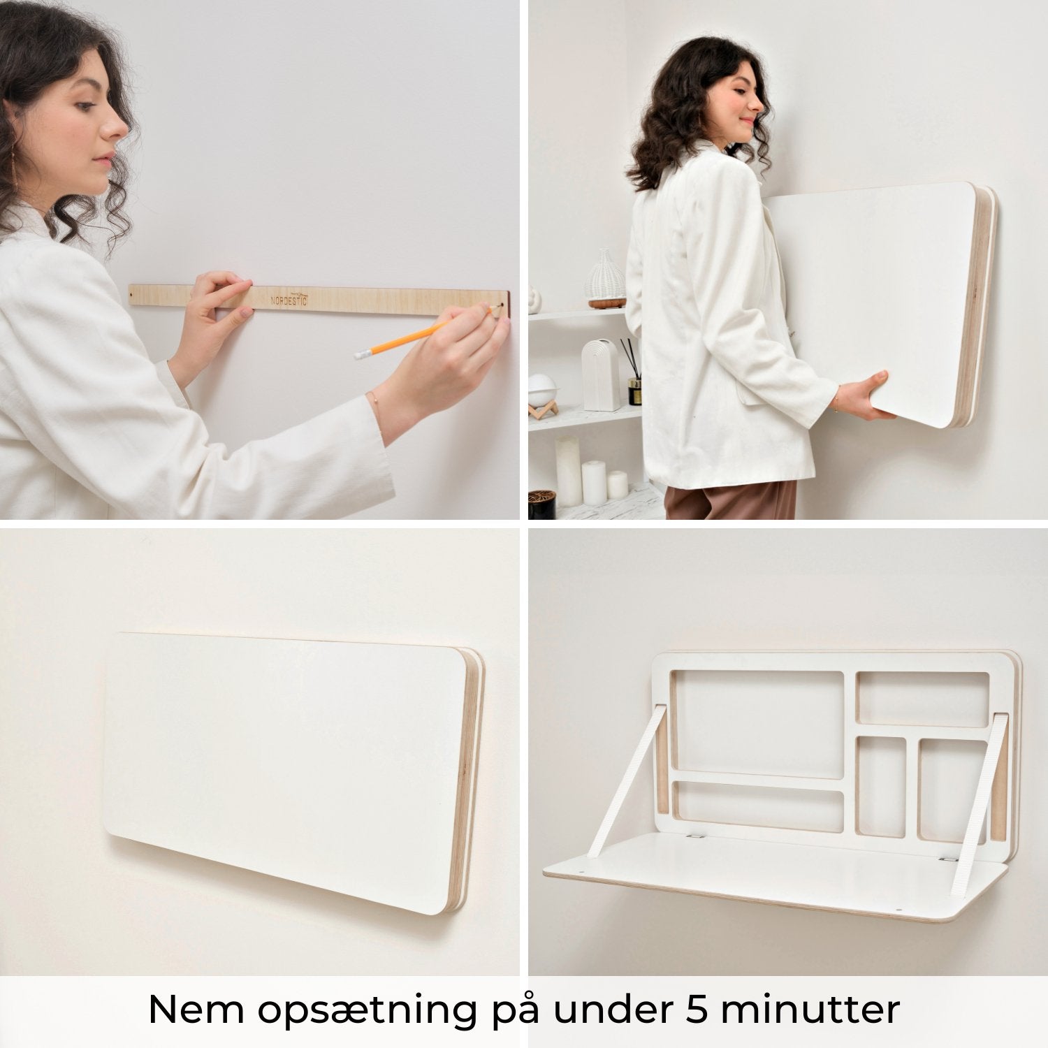 Sammenklappeligt vægskrivebord | NordicDesk