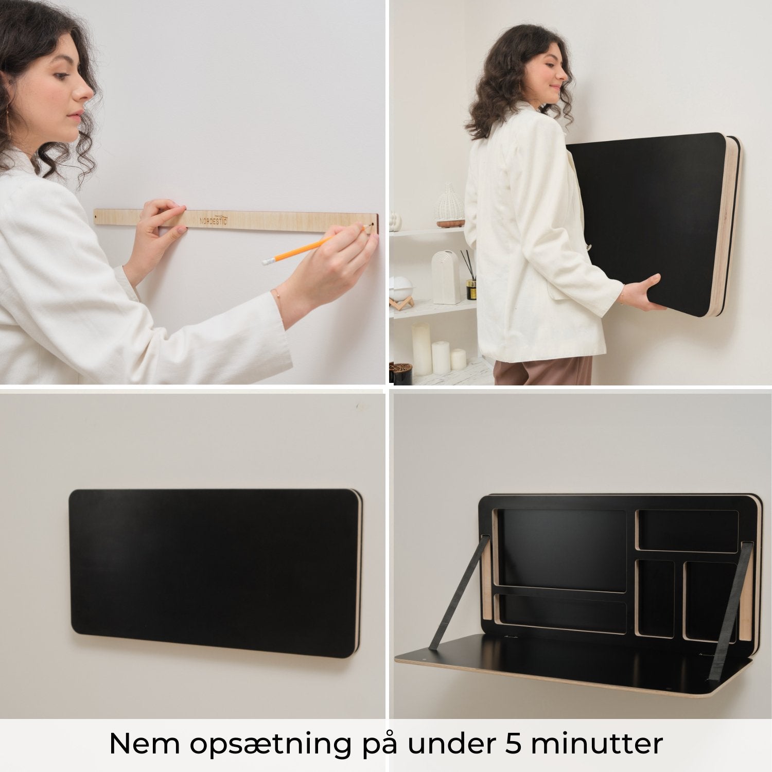 Sammenklappeligt vægskrivebord | NordicDesk