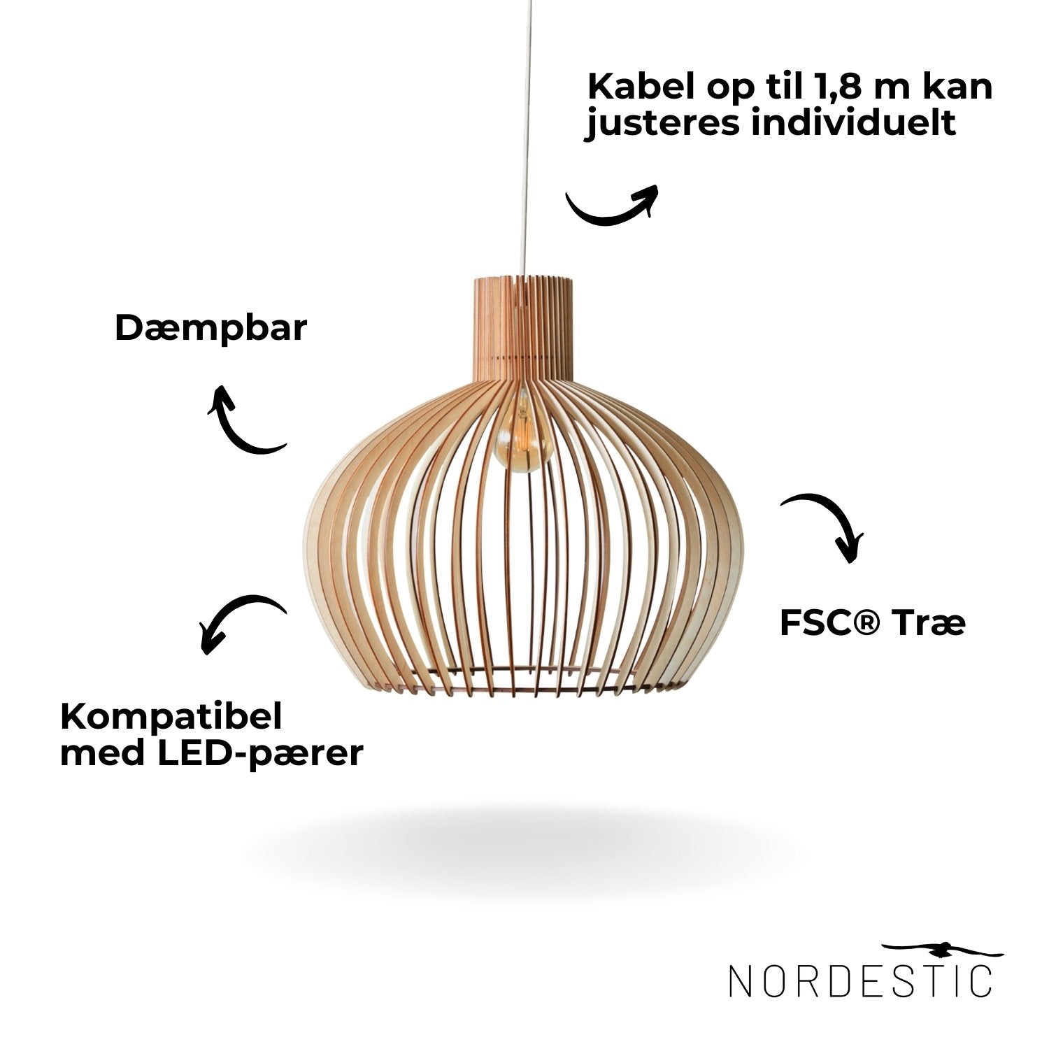 Trælampe<br>'Baidur'