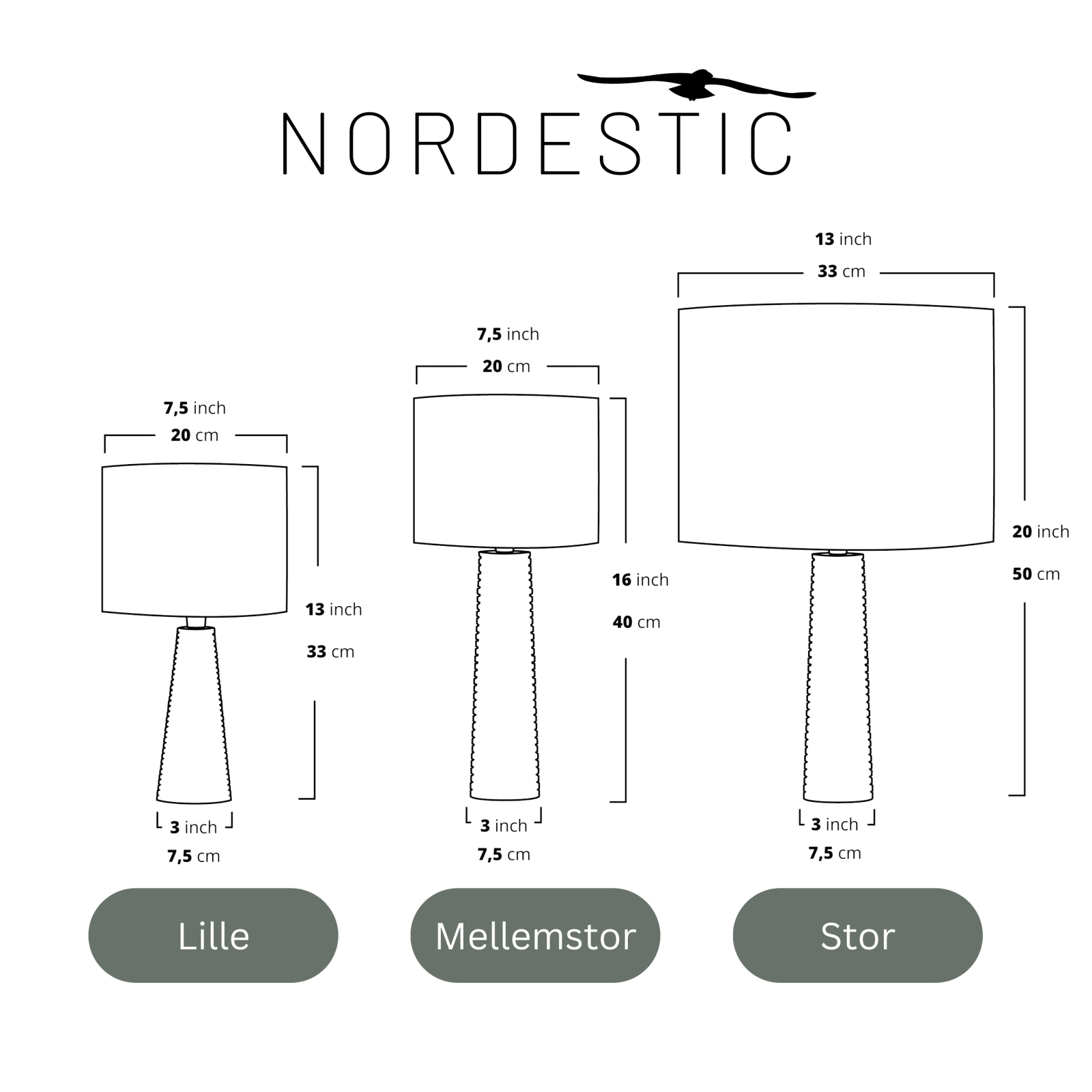 Bordlampe 'Bølget' - nordesticdk
