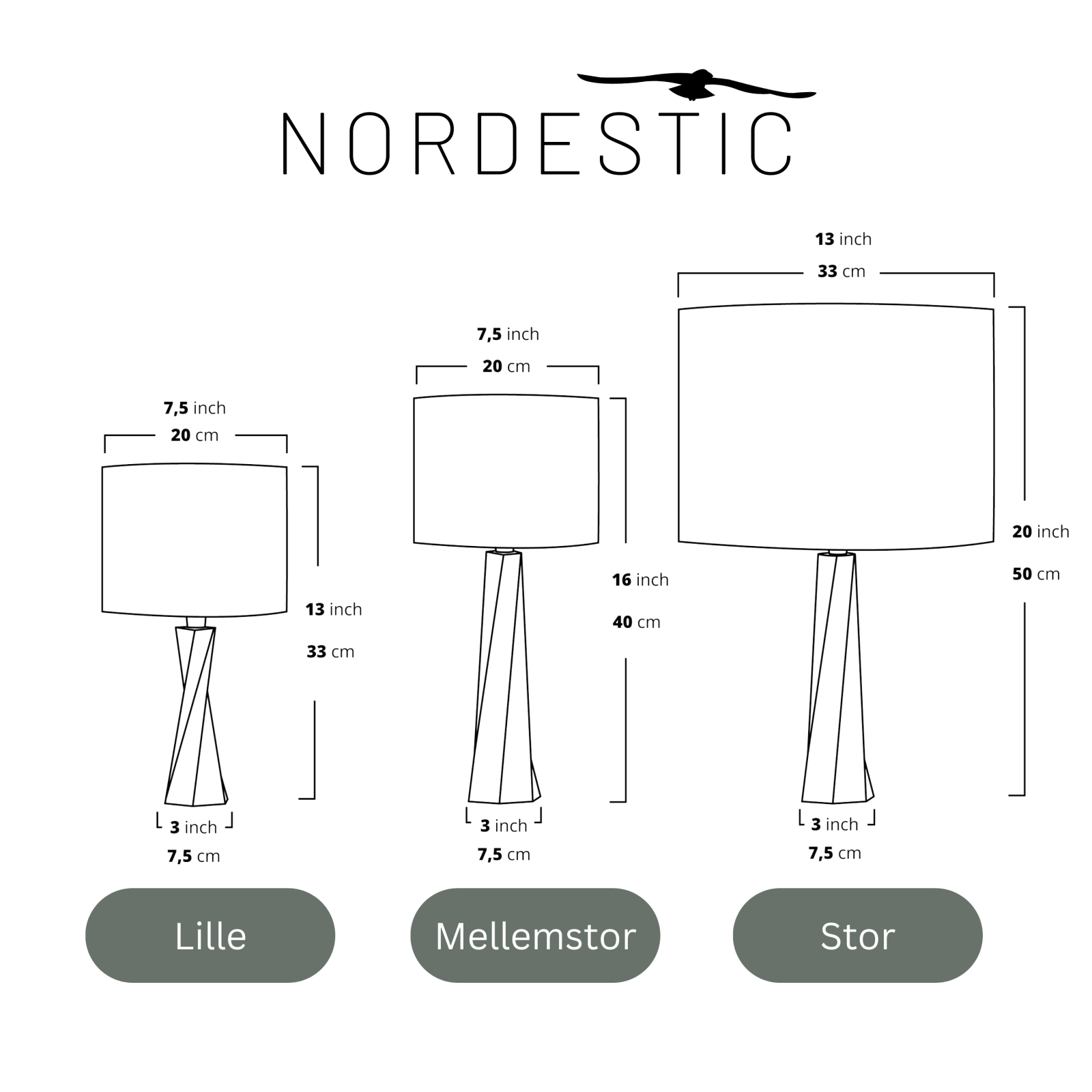 Bordlampe 'Forvridd' - nordesticdk