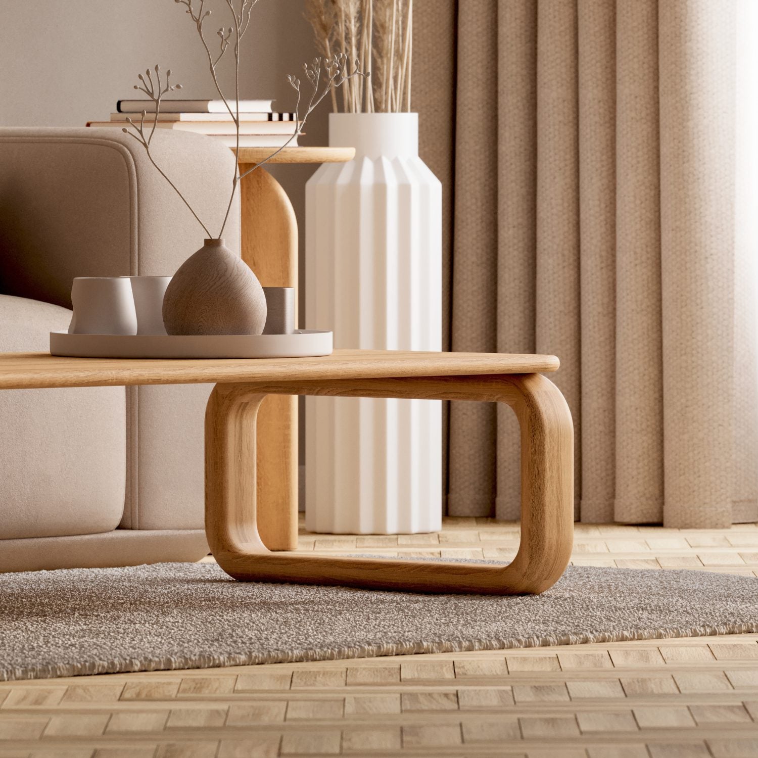 SOFABORD I MASSIVT EGETRÆ 'VESA'