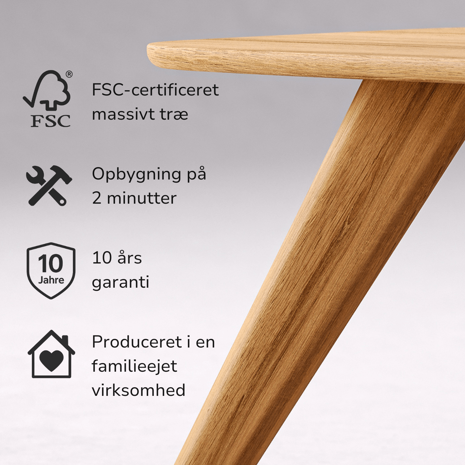 SOFABORD I MASSIVT EGETRÆ 'LIV'