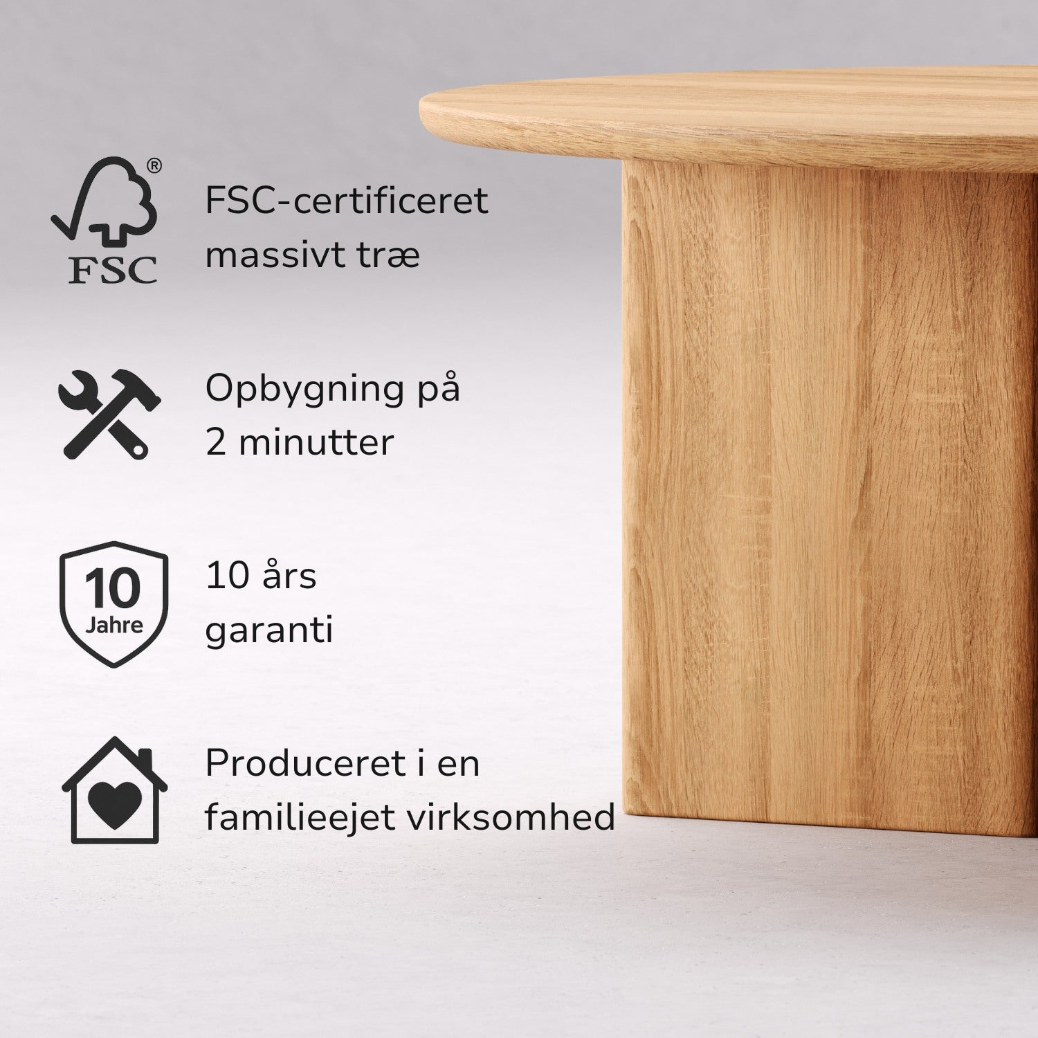 SOFABORD I MASSIVT EGETRÆ 'NIVA'