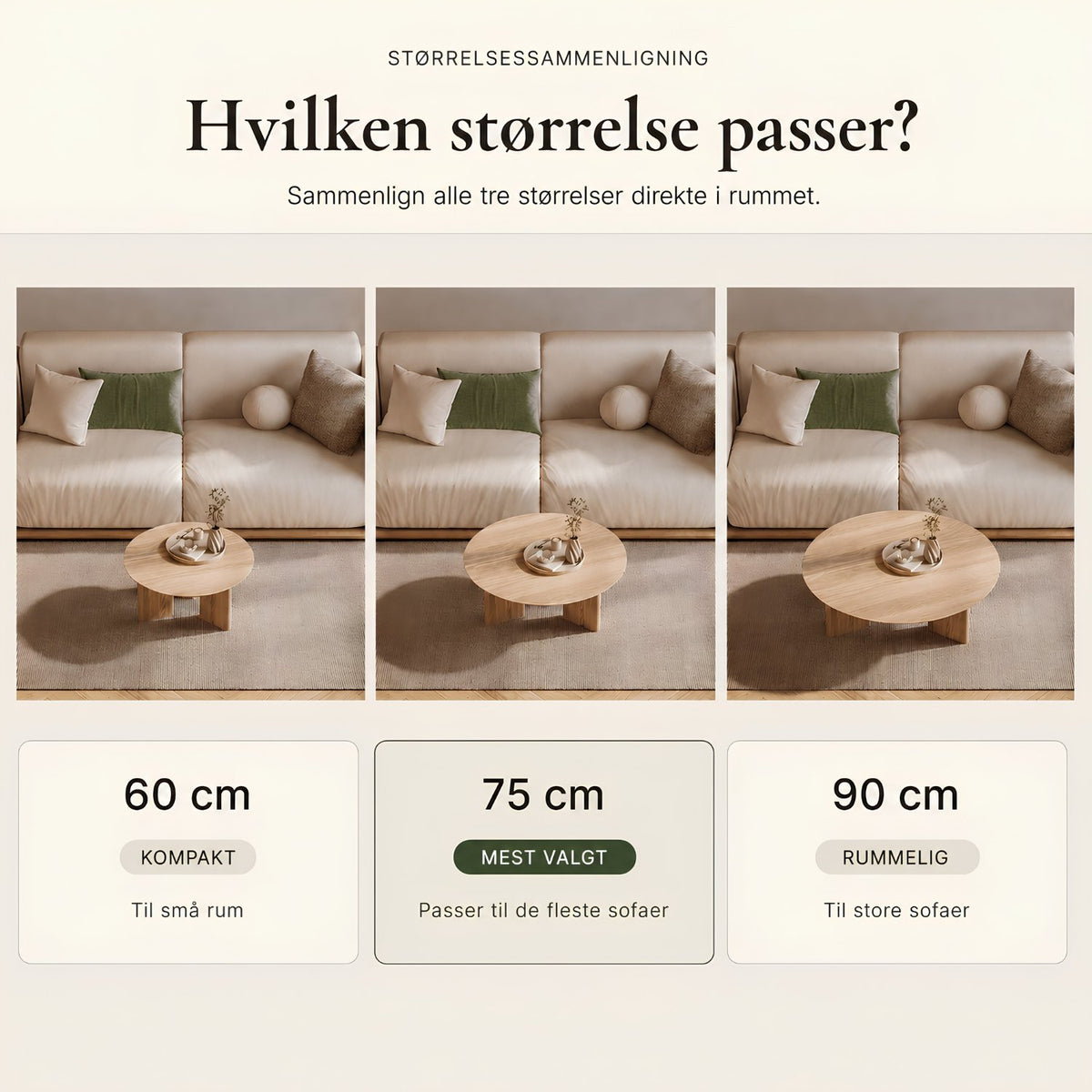 Sofabord NIVA i FSC®-certificeret massivt træ