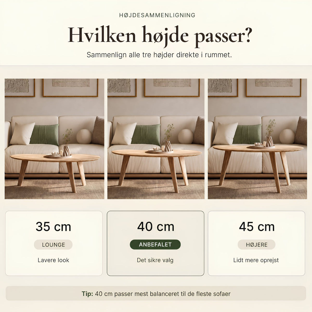 Sofabord VESA i FSC®-certificeret massivt træ